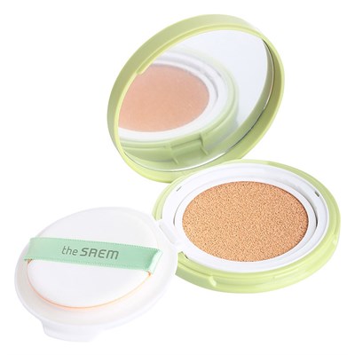 THE SAEM Освежающий кушон с алоэ The Saem Jeju Fresh Aloe Cooling Cushion Natural Beige SPF50 12гр СМ3694 - фото 6883