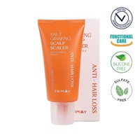TRIMAY Солевой скраб для кожи головы с женьшенем против выпадения волос Salt Ginseng Anti-Hair Loss Scalp Scaler (180 мл) 4205